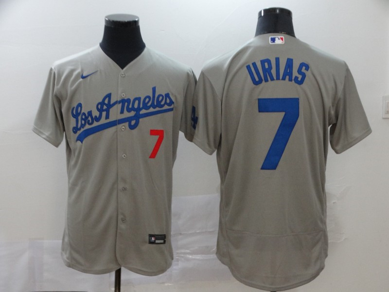 Dodgers 7 Julio Urias Gray 2020 Nike Flexbase Jersey