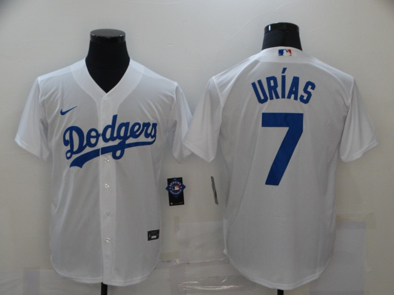 Dodgers 7 Julio Urias White 2020 Nike Cool Base Jersey