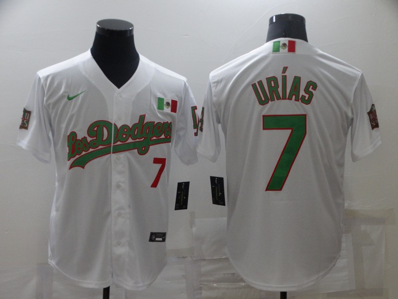 Dodgers 7 Julio Urias White Mexico Cool Base Jersey