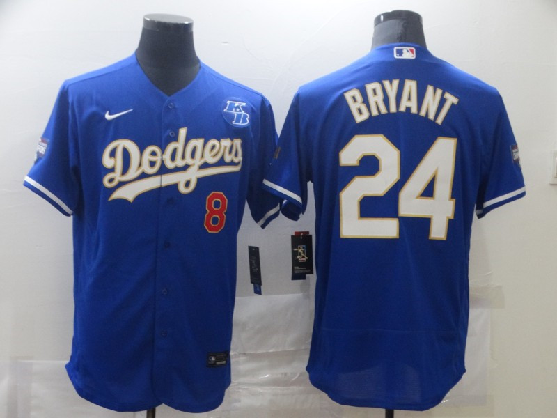 Dodgers 8 Kobe Bryant Royal Nike 2021 Gold Program KB Flexbase Jersey