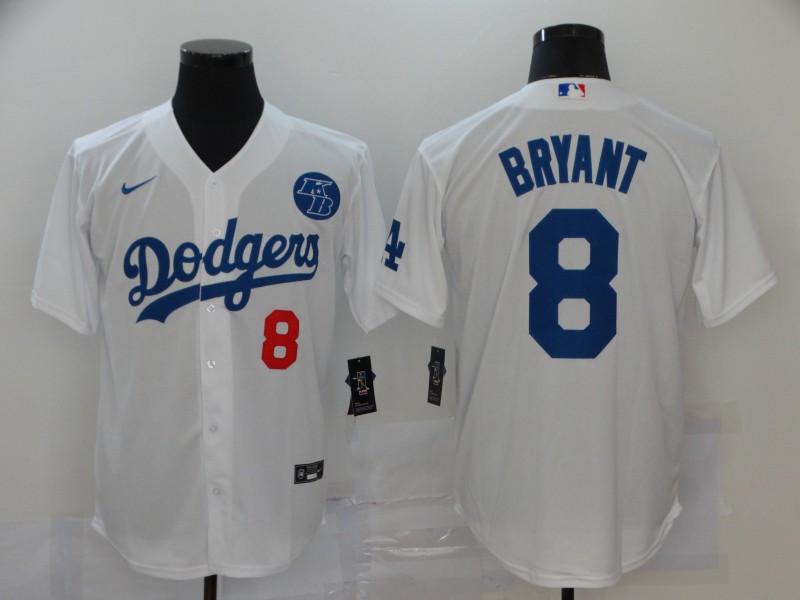 Dodgers 8 Kobe Bryant White 2020 Nike KB Cool Base Jersey