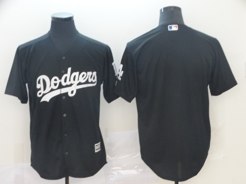 Dodgers Blank Black Turn Back The Clock Cool Base Jersey