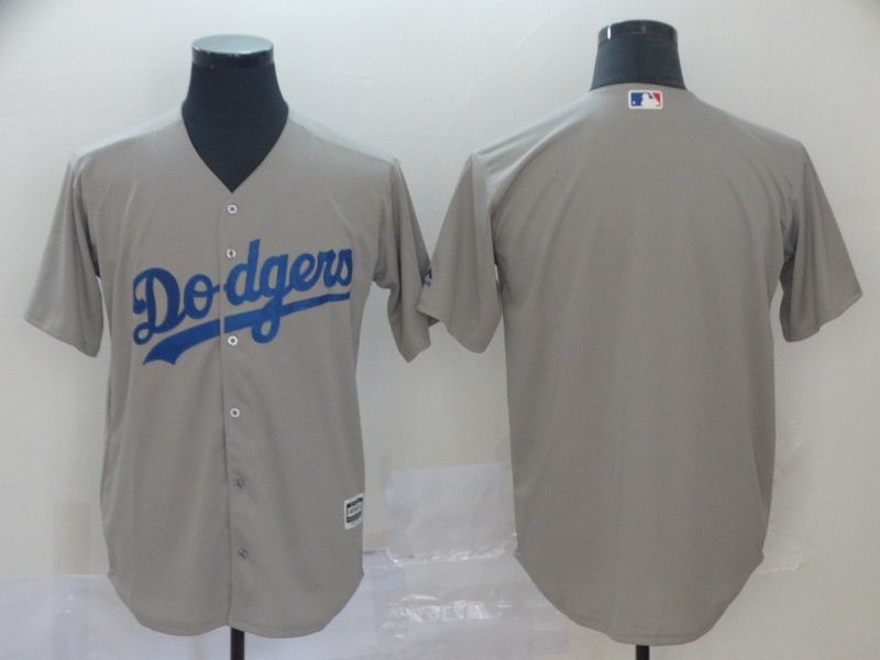 Dodgers Blank Gray Cool Base Jersey