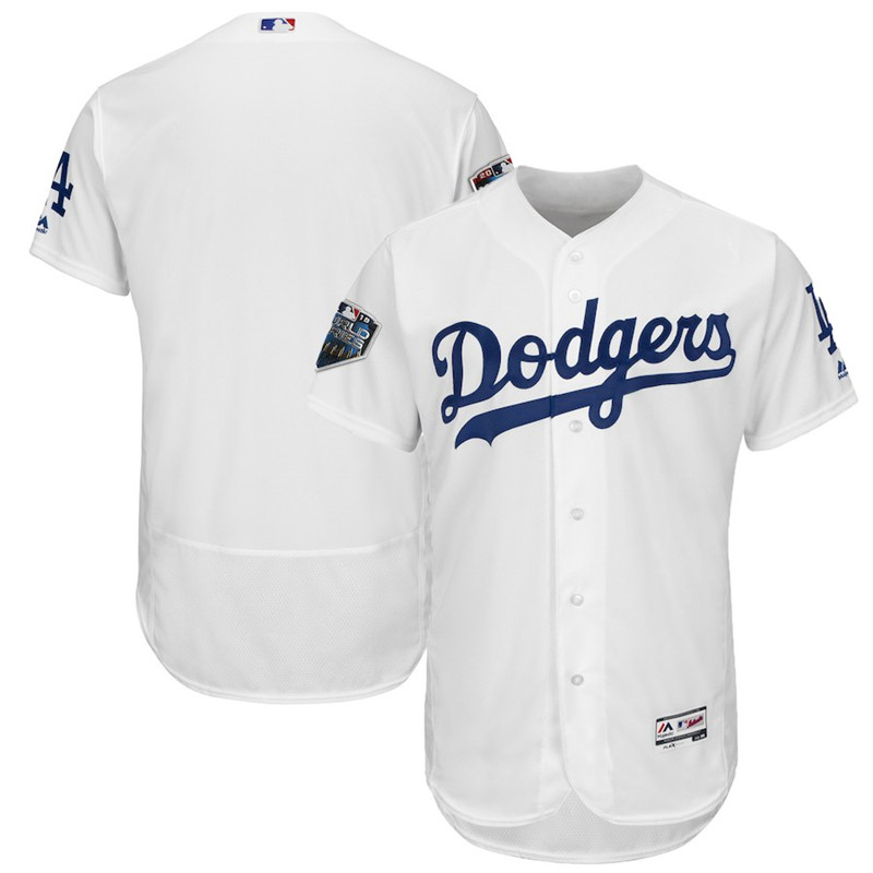 Dodgers Blank White 2018 World Series Flexbase Team Jersey