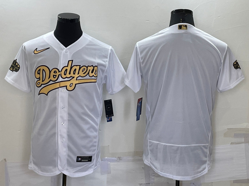 Dodgers Blank White Nike 2022 MLB All Star Flexbase Jersey