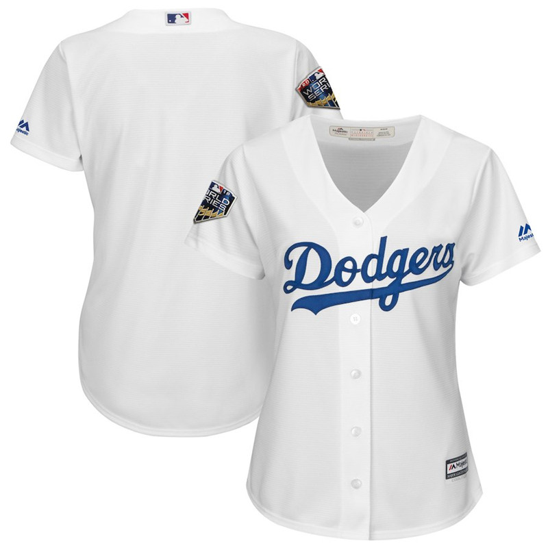 Dodgers Blank White Women 2018 World Series Cool Base Team Jersey