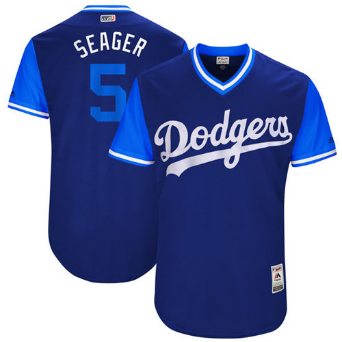 Dodgers Corey Seager Seager Majestic Royal 2017 Players Weekend Jersey