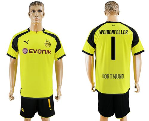 Dortmund 1 Weidenfeller European Away Soccer Club Jersey