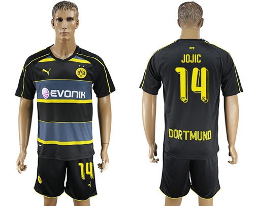 Dortmund 14 Jojic Away Soccer Club Jersey