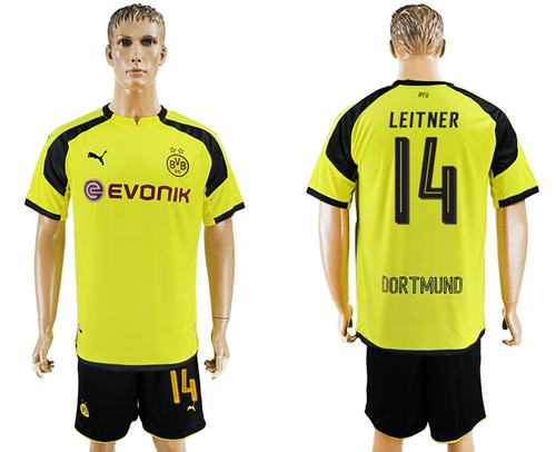 Dortmund 14 Leitner European Away Soccer Club Jersey