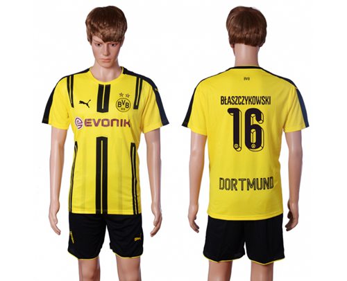 Dortmund 16 Blaszczykowski Home Soccer Club Jersey