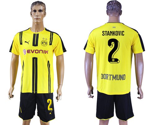 Dortmund 2 Stankovic Home Soccer Club Jersey