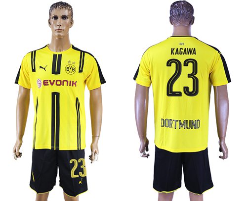 Dortmund 23 Kagawa Home Soccer Club Jersey