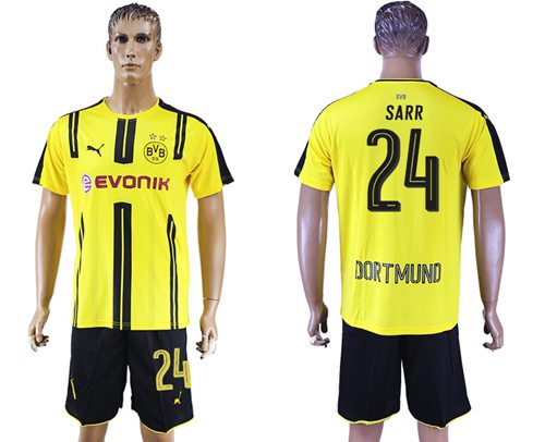 Dortmund 24 Sarr Home Soccer Club Jersey