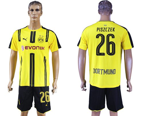 Dortmund 26 Piszczek Home Soccer Club Jersey