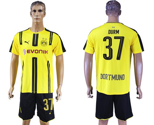 Dortmund 37 Durm Home Soccer Club Jersey