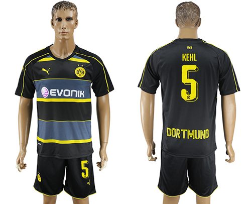 Dortmund 5 Kehl Away Soccer Club Jersey