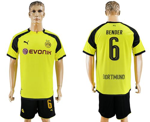 Dortmund 6 Bender European Away Soccer Club Jersey