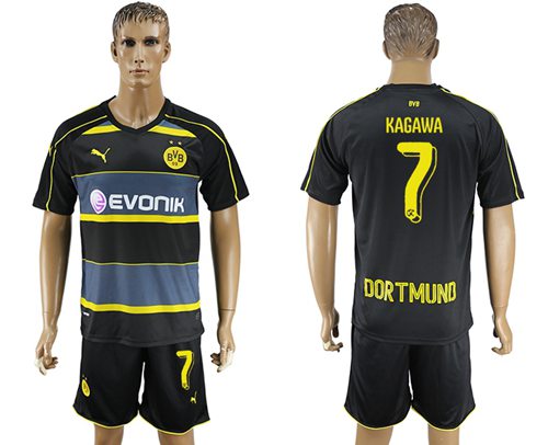 Dortmund 7 Kagawa Away Soccer Club Jersey