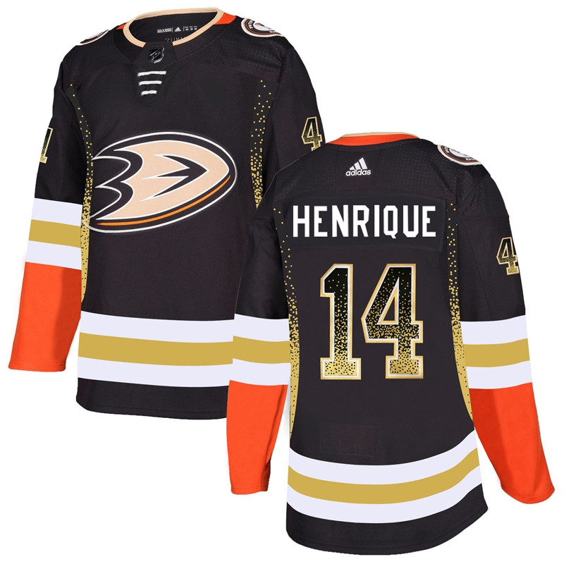 Ducks 14 Adam Henrique Black Drift Fashion  Jersey