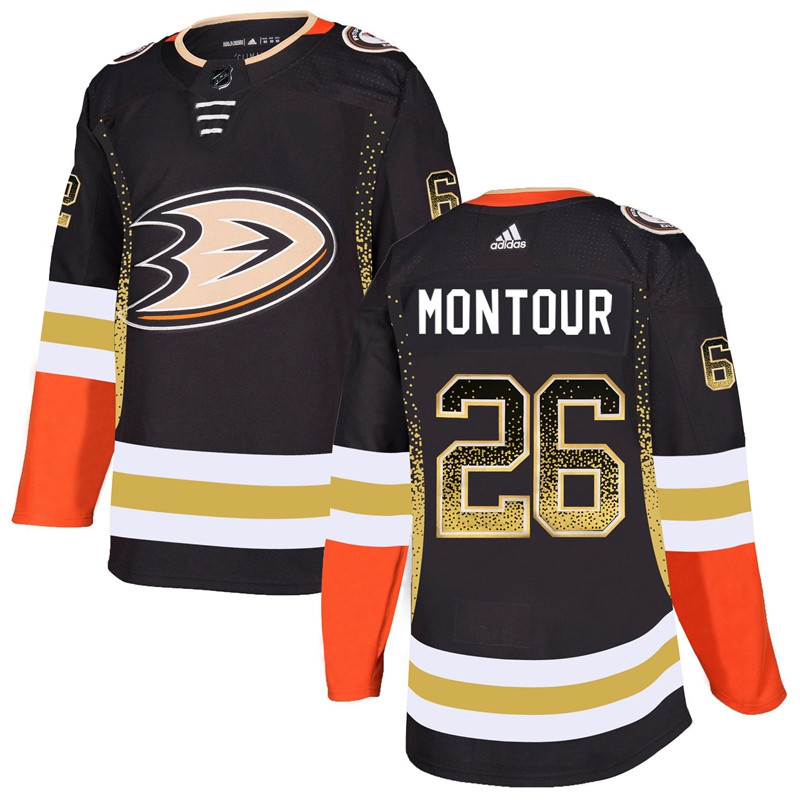 Ducks 26 Brandon Montour Black Drift Fashion  Jersey