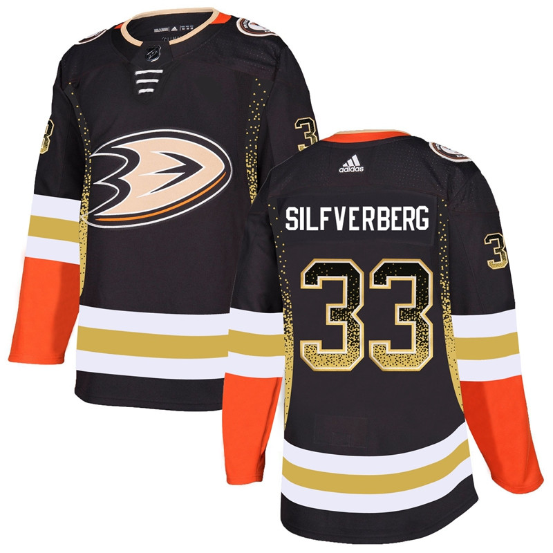 Ducks 33 Jakob Silfverberg Black Drift Fashion  Jersey