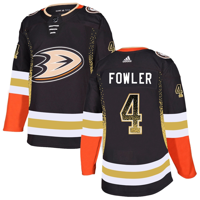 Ducks 4 Cam Fowler Black Drift Fashion  Jersey