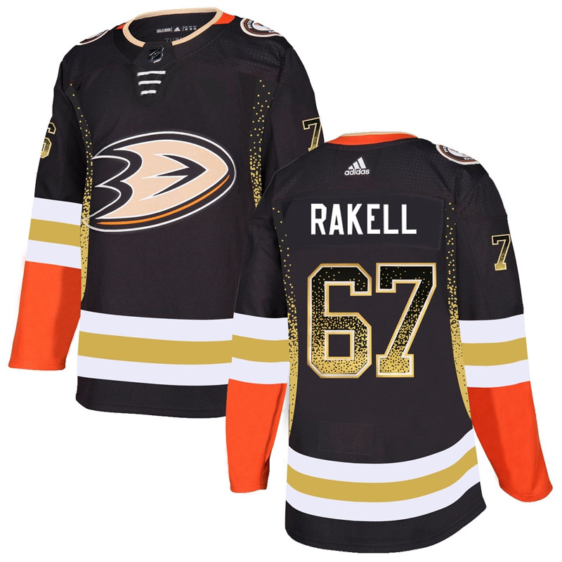 Ducks 67 Rickard Rakell Black Drift Fashion  Jersey