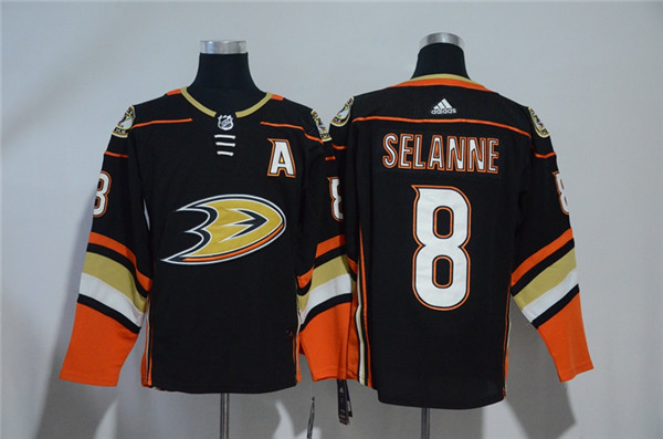 Ducks 8 Teemu Selanne Black  jersey