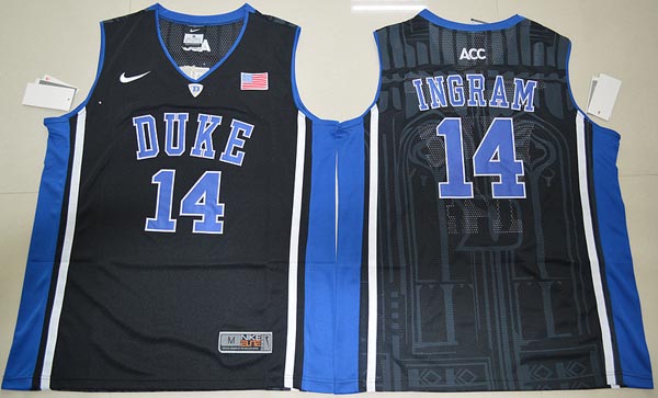 Duke Blue Devils 14 Brandon Ingram Black Basketball Stitched NCAA Jersey