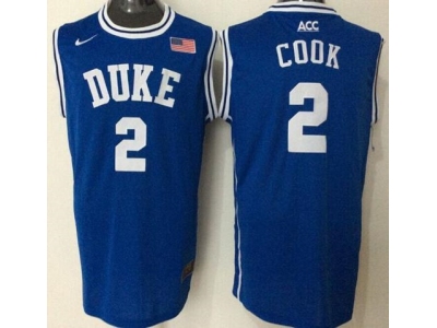 Duke Blue Devils 2 Quinn Cook Blue Basketball New Stitched NCAA Jersey