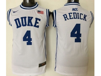 Duke Blue Devils 4 J J Redick White Basketball New Stitched NCAA Jersey
