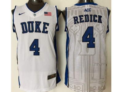 Duke Blue Devils 4 J J Redick White Basketball Stitched NCAA Jersey