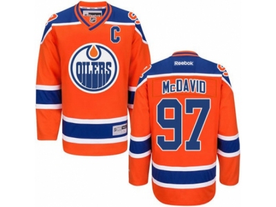 Edmonton Oilers 97 Connor McDavid Authentic Orange Third C Patch NHL Jersey