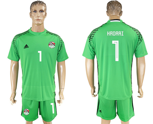 Egypt 1 HADARI Green Goalkeeper 2018 FIFA World Cup Soccer Jersey