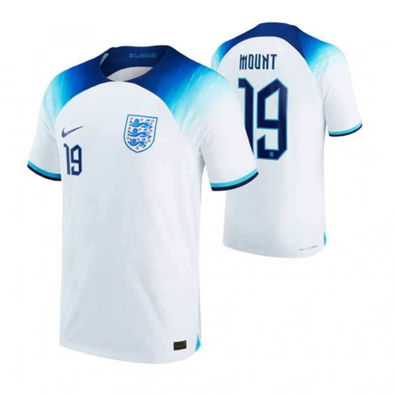 England 19 MOUNT Home 2022 FIFA World Cup Thailand Soccer Jersey