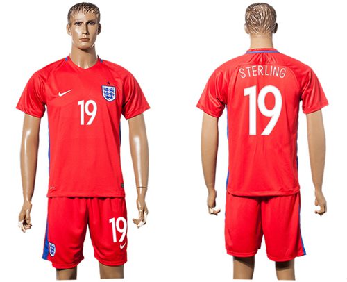 England 19 Sterling Away Soccer Country Jersey
