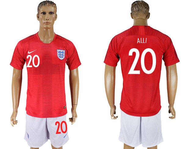 England 20 ALLI Away 2018 FIFA World Cup Soccer Jersey