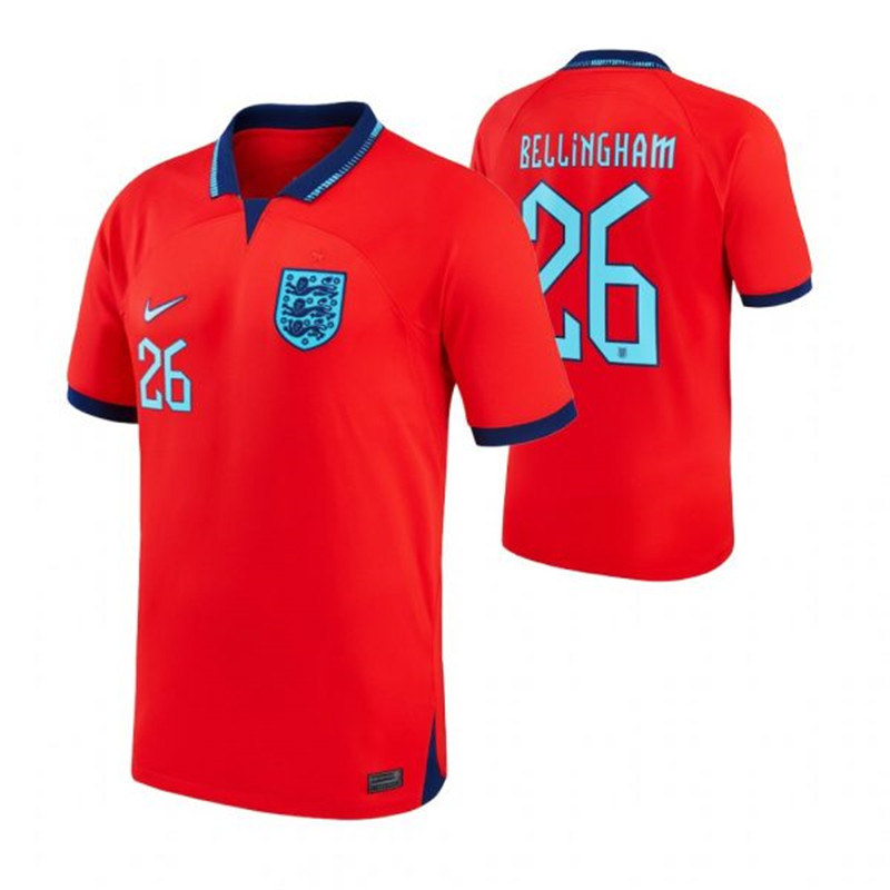 England 26 BELLINGHAM Away 2022 FIFA World Cup Thailand Soccer Jersey