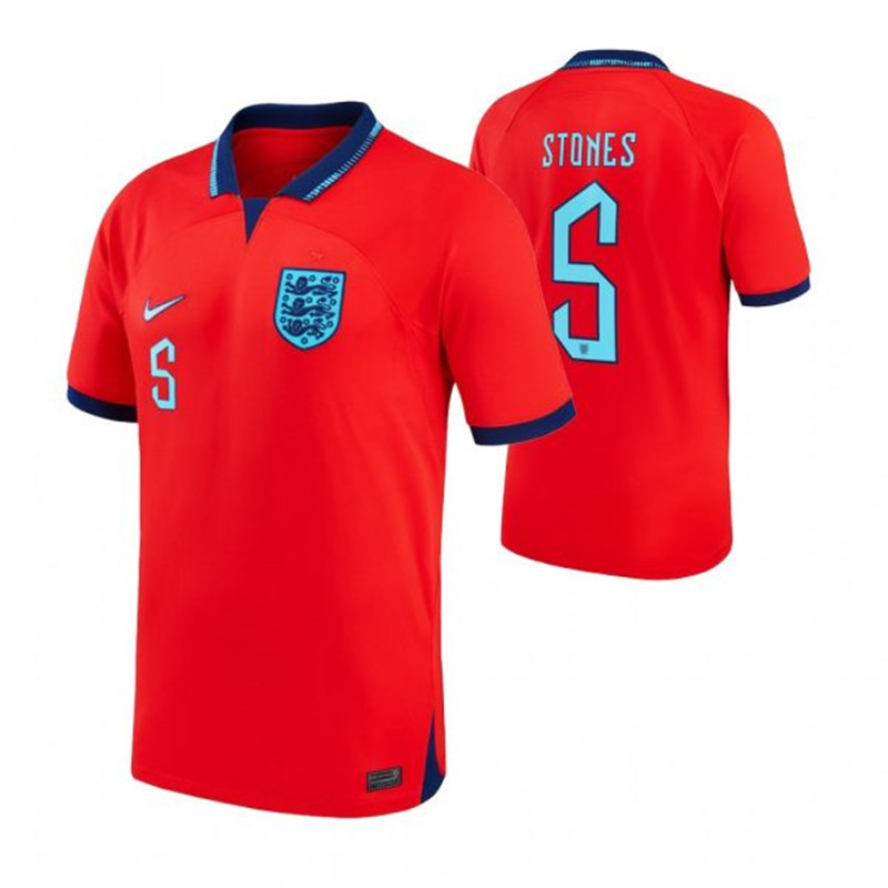 England 5 STONES Away 2022 FIFA World Cup Thailand Soccer Jersey