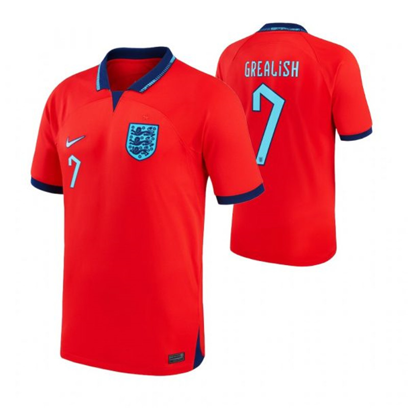 England 7 GREALISH Away 2022 FIFA World Cup Thailand Soccer Jersey