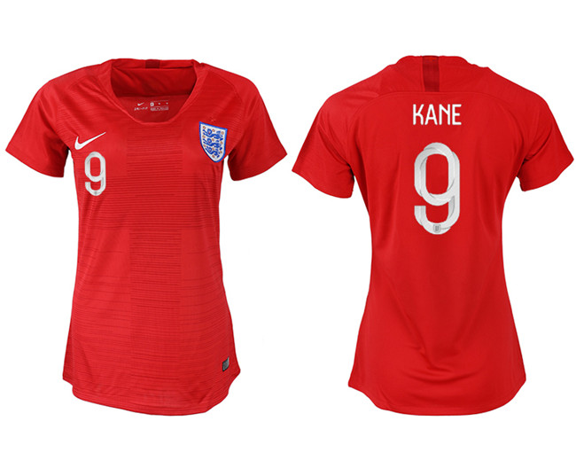 England 8 KANE Away Women 2018 FIFA World Cup Soccer Jersey