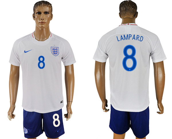 England 8 LAMPARD Home 2018 FIFA World Cup Soccer Jersey