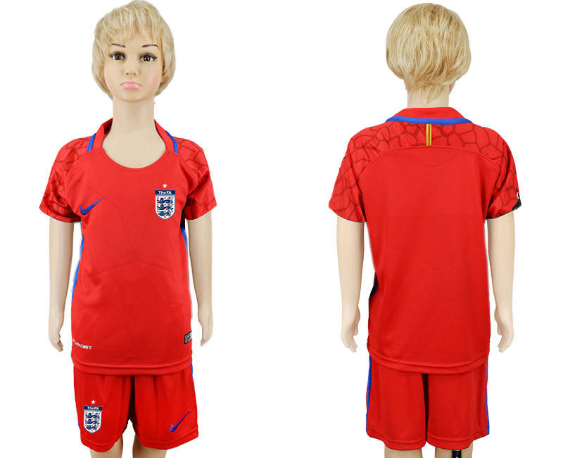 England Red Youth Goalkeeper Soccer Jersey