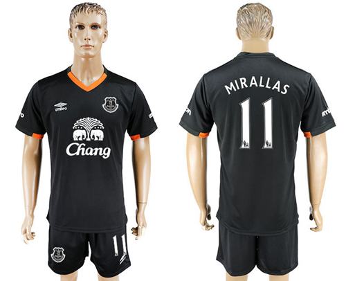 Everton 11 Mirallas Away Soccer Club Jersey