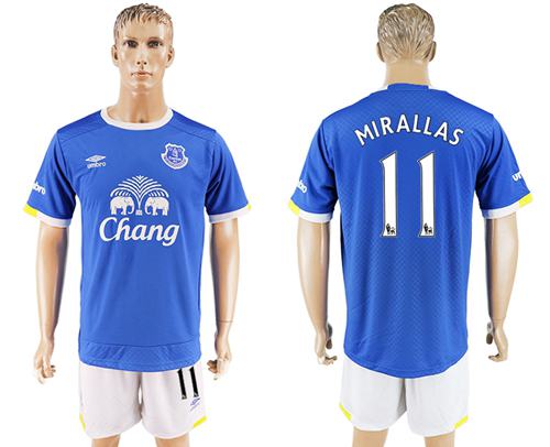 Everton 11 Mirallas Home Soccer Club Jersey