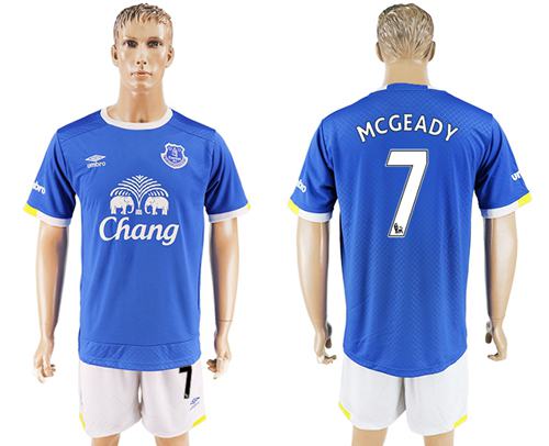 Everton 7 Mcgeady Home Soccer Club Jersey