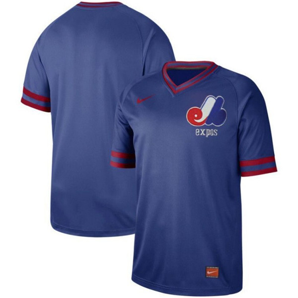 Expos Blank Blue Throwback Jersey