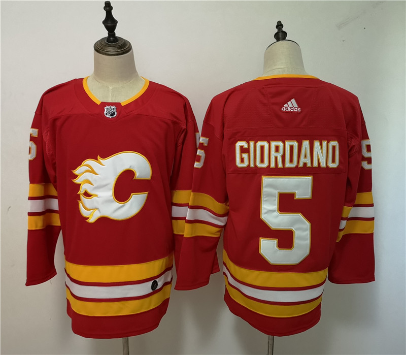 Flames 5 Mark Giordano Adidas Jersey