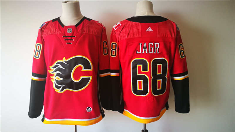 Flames 68 Jaromir Jagr Red  Jersey